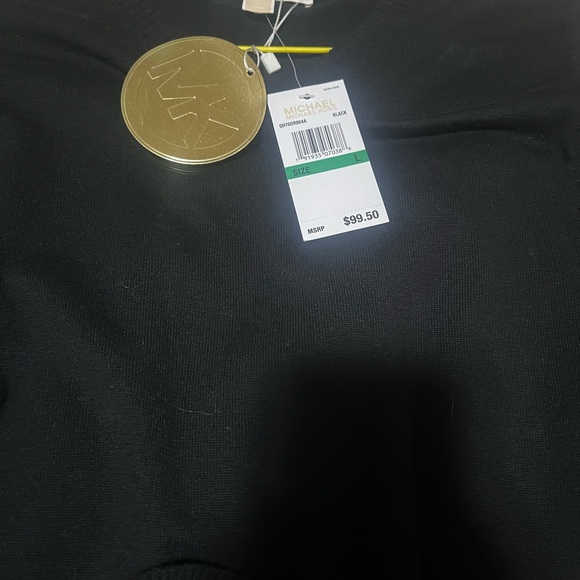 MICHAEL Michael Kors Black Sweater with Velvet Bow Ties Bell Sleeve - Picture 5 of 10